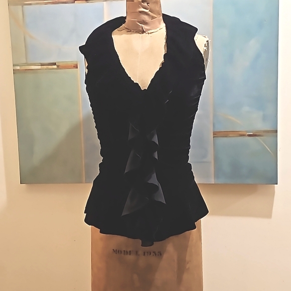 VELVET RUFFLY TOP - Picture 5 of 11